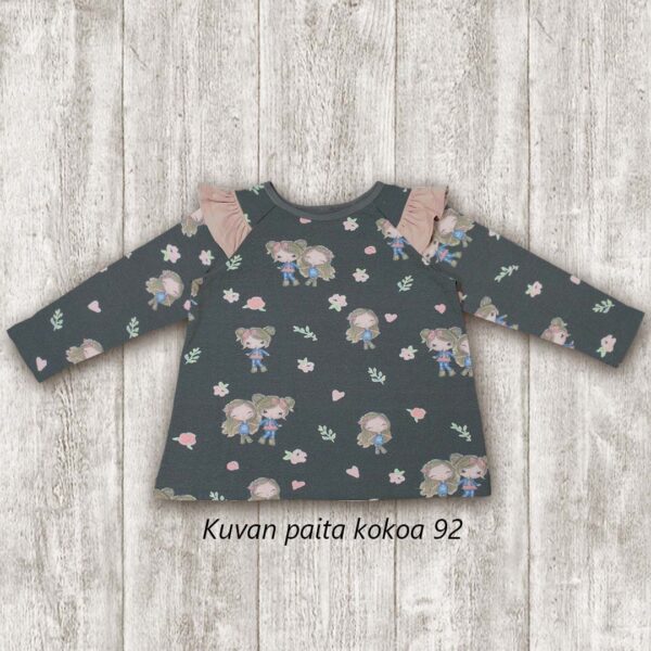 PALAT: Ystävät, puuvilla-elastaanitrikoo, t.harmaa - Image 2